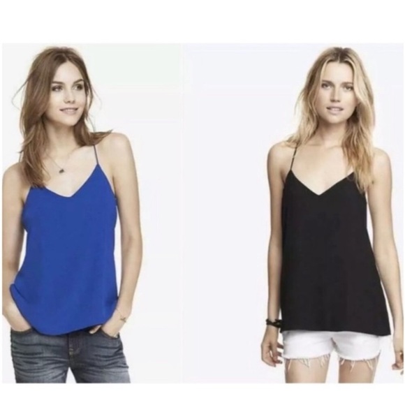 EXPRESS Barcelona Reversible Tank in Black and Cobalt Blue - Picture 1 of 12